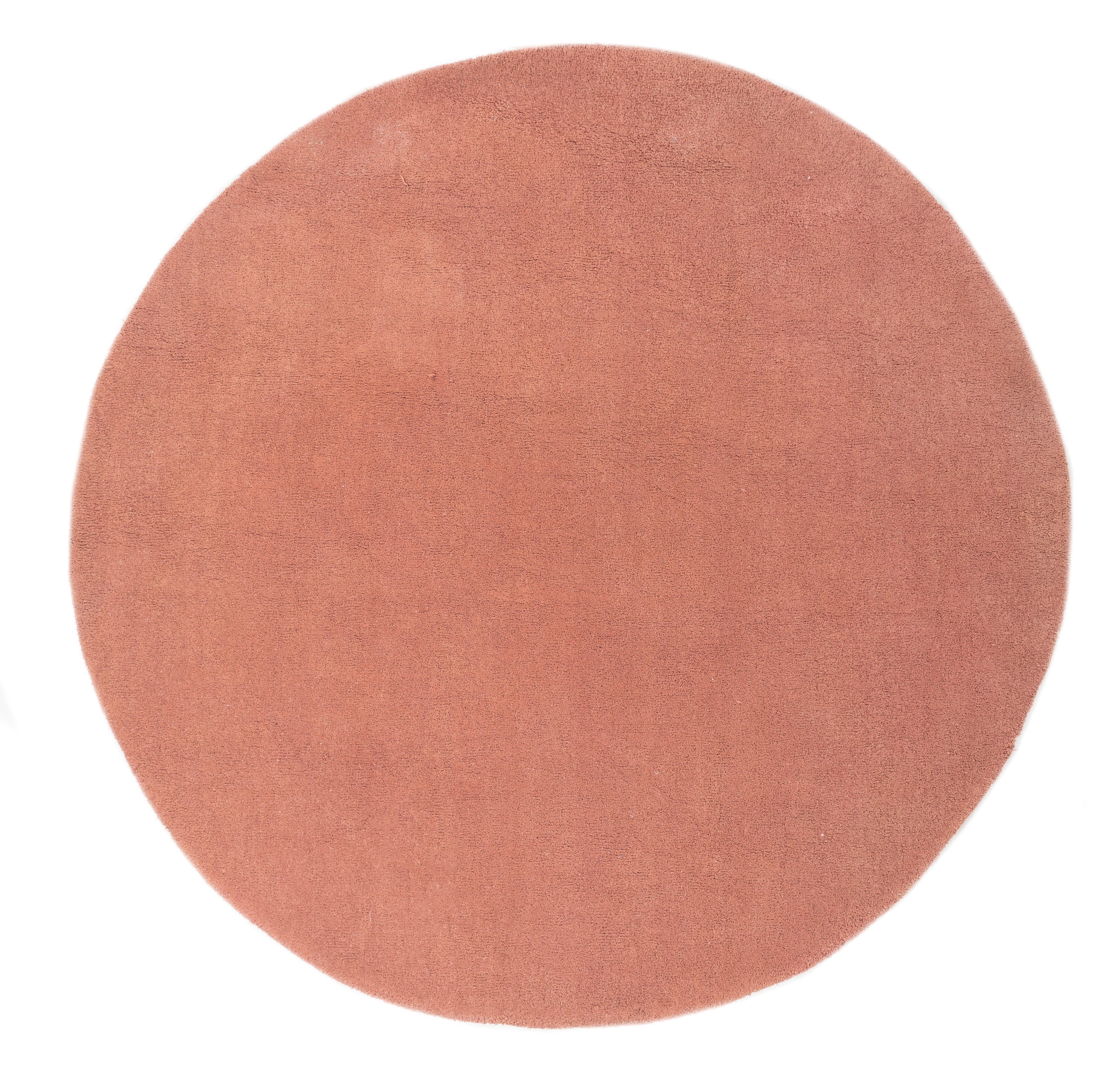 Carpet For Living room 5 round Feet Red and Orange Wool Round solid Rug