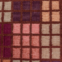 Carpet For Living room 6x9 Feet Red and Orange Wool and Viscose Rectangle Geometric and Stripes Rug