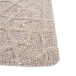 Carpet For Living room 5'4x7'8 Feet Ivory Wool and Viscose Rectangle Oriental and Traditional Rug