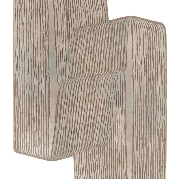 Carpet For Living room 6x9 Feet Blue Wool and Viscose Irregular Abstract Rug