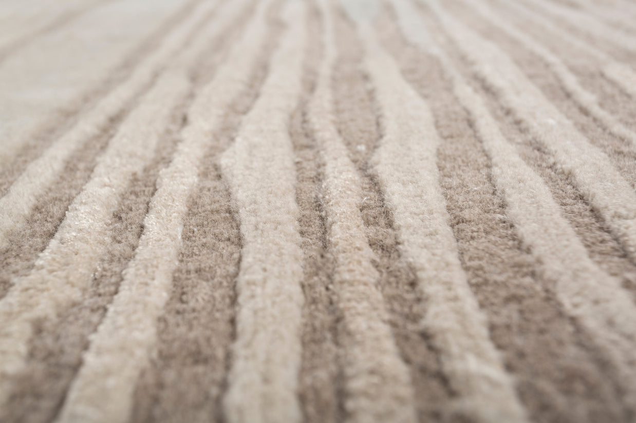 Carpet For Living room 6x9 Feet Blue Wool and Viscose Irregular Abstract Rug