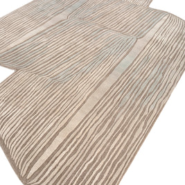 Carpet For Living room 6x9 Feet Blue Wool and Viscose Irregular Abstract Rug