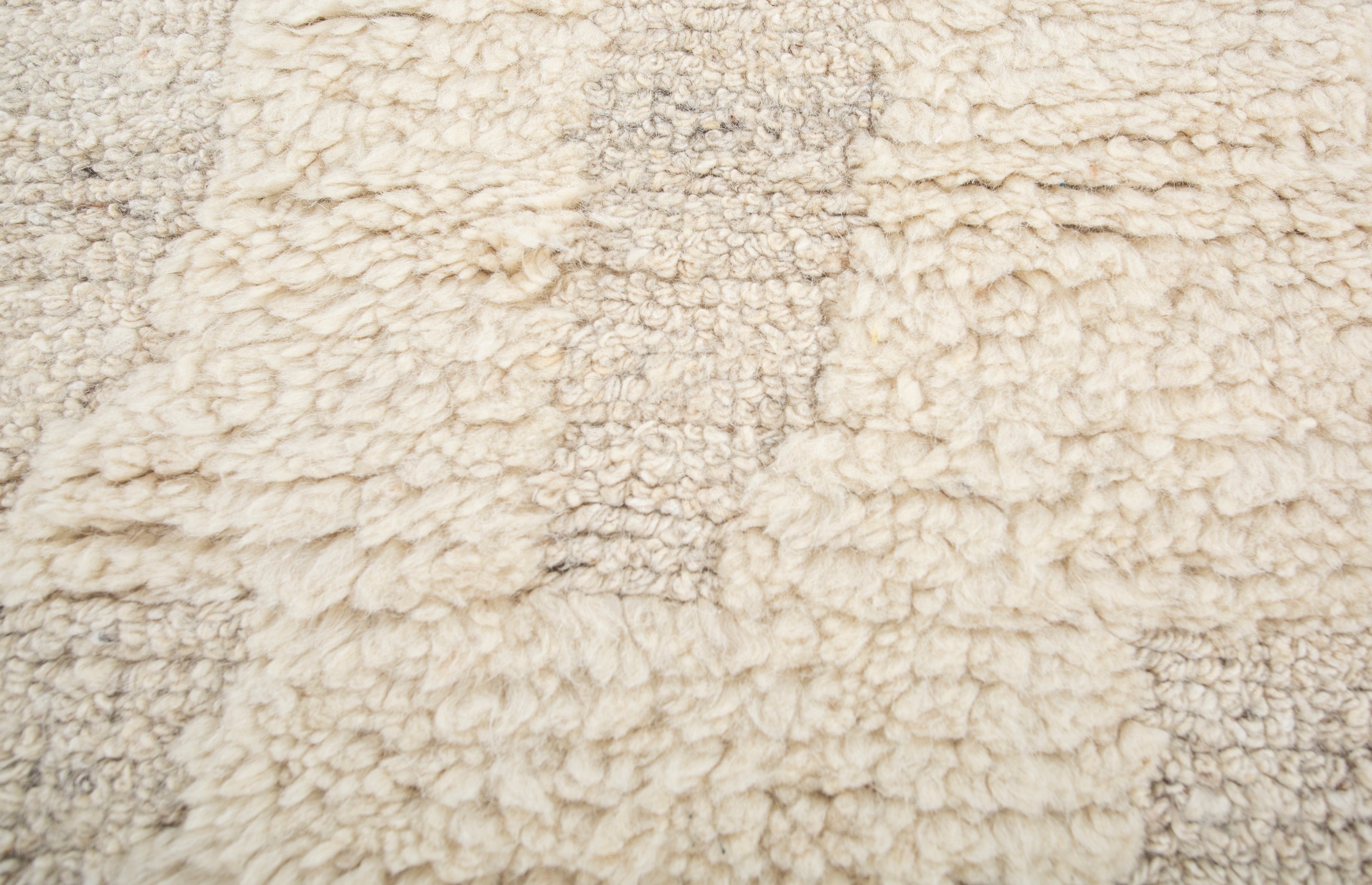 Carpet For Living room 5X8 Feet Ivory Wool & Viscose Rectangle Moroccan And Tribal Rug