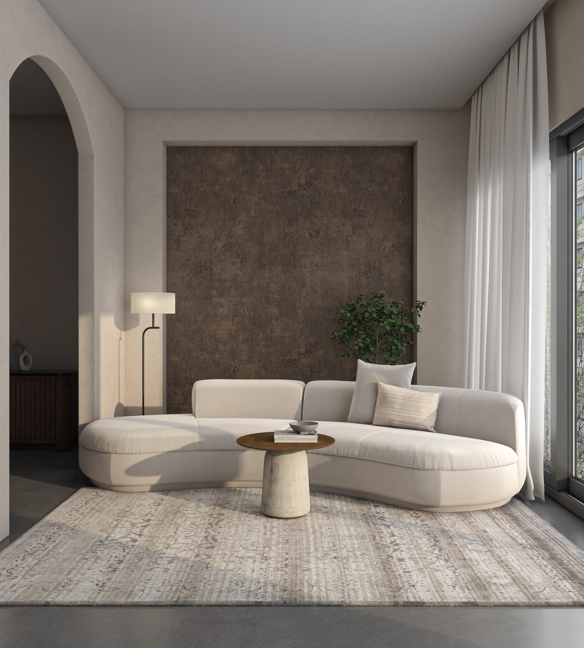 Carpet For Living room 5'6x8 Feet Blue Wool and Bamboo Silk Rectangle Oriental and Traditional Rug