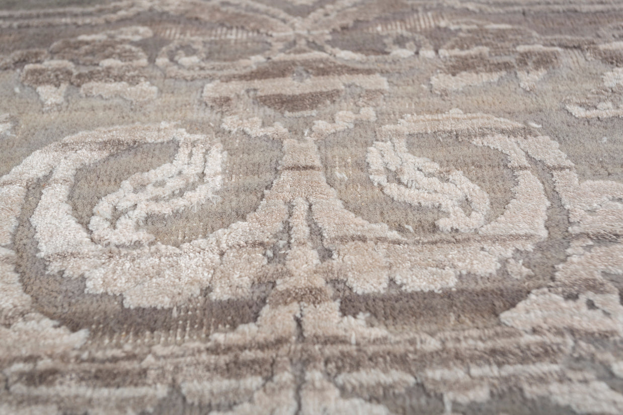 Carpet For Living room 5'6x8 Feet Blue Wool and Bamboo Silk Rectangle Oriental and Traditional Rug