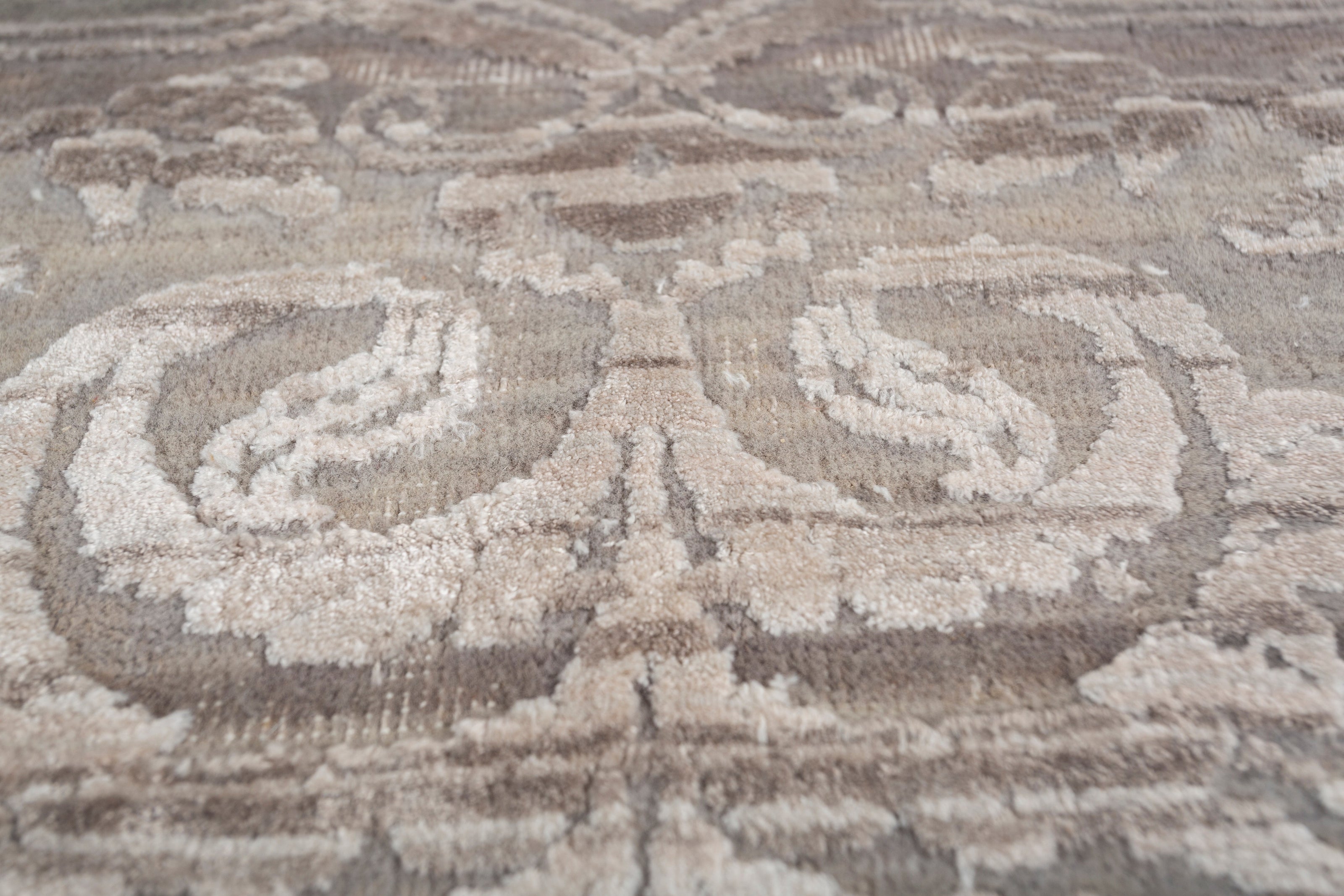 Carpet For Living room 5'6x8 Feet Blue Wool and Bamboo Silk Rectangle Oriental and Traditional Rug