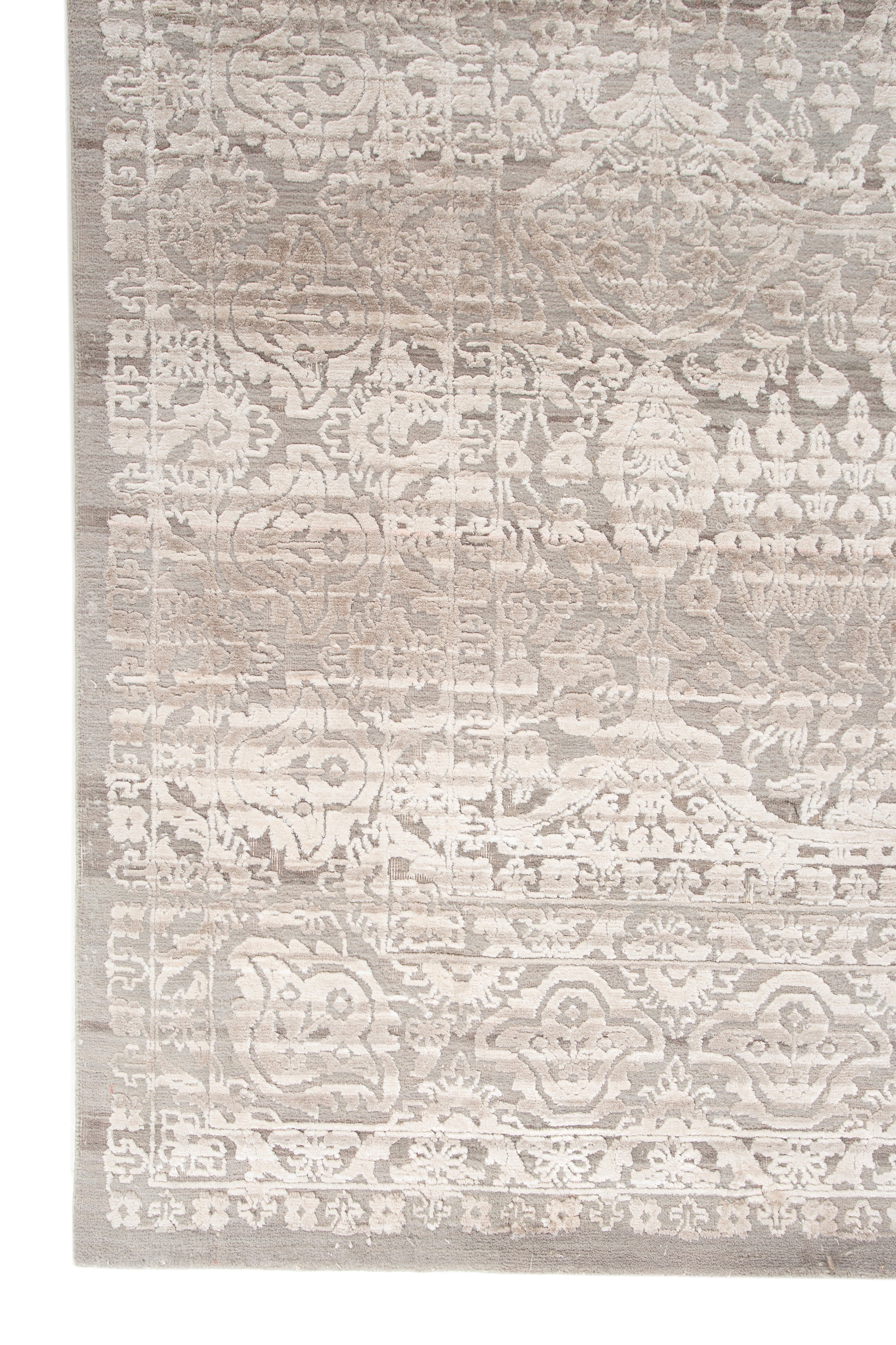 Carpet For Living room 5'6X8 Feet Blue Wool and Bamboo Silk Rectangle Oriental and Traditional Rug