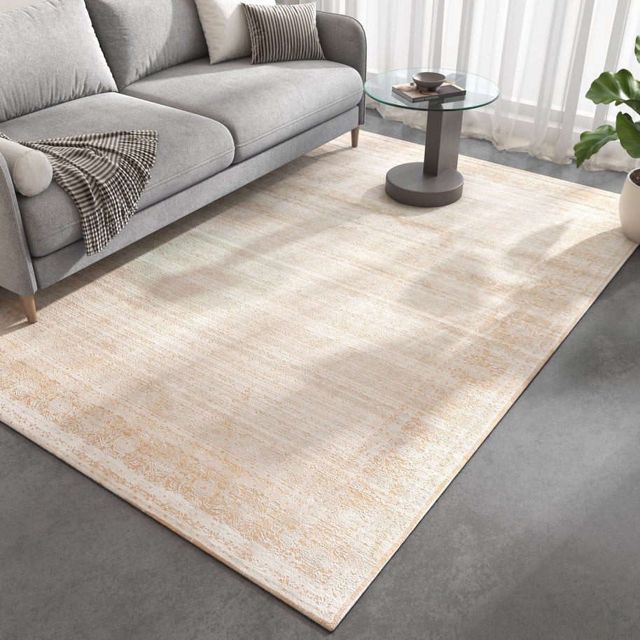 Carpet For Living room 6X9 Feet Red And Orange Wool & Bamboo Silk Rectangle Oriental And Traditional Rug - I MEAN DESIGN