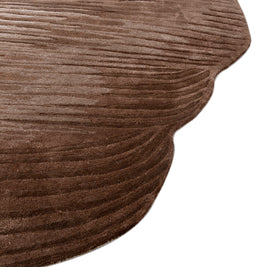 Carpet For Living room 6x9 Feet Beige and Brown Wool and Viscose Irregular Abstract Rug - I MEAN DESIGN