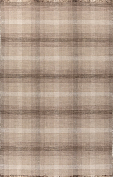 Carpet For Living room 5X8 Feet Beige And Brown Wool Rectangle Abstract Rug