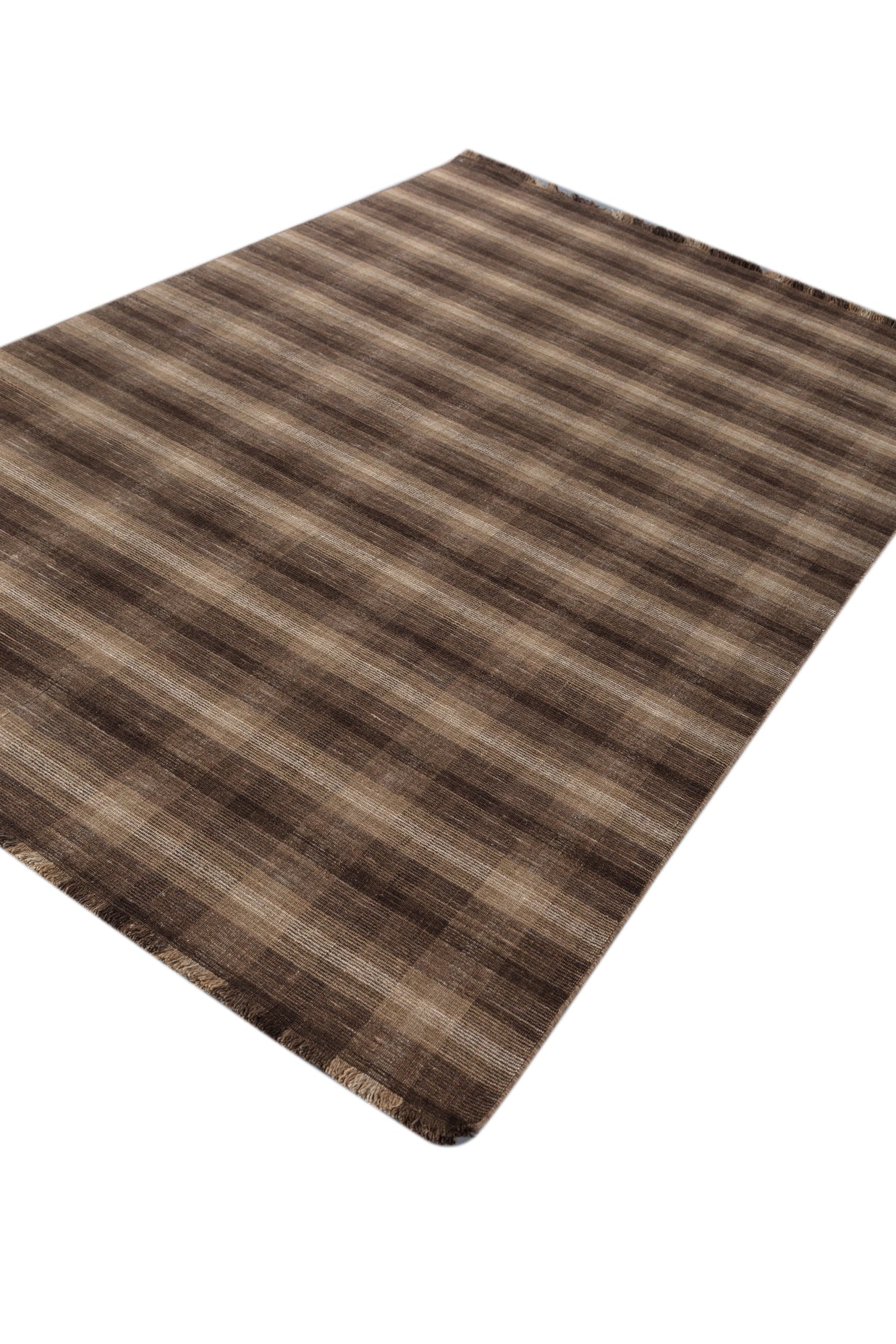 Carpet For Living room 5X8 Feet Beige And Brown Wool Rectangle Abstract Rug