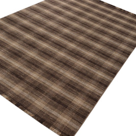 Carpet For Living room 5X8 Feet Beige And Brown Wool Rectangle Abstract Rug