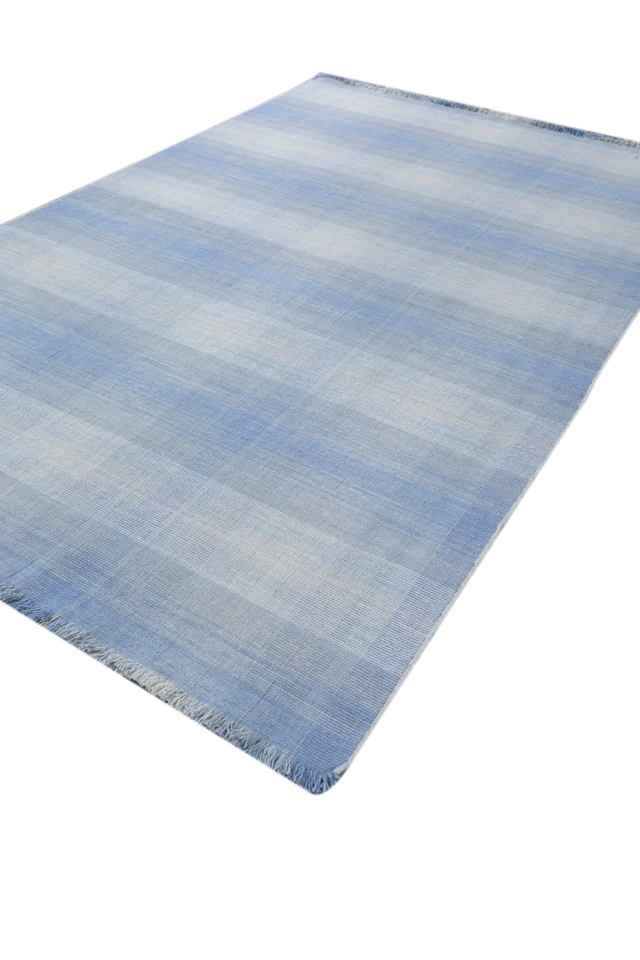 Carpet For Living room 5X8 Feet Blue Wool Rectangle Abstract Rug - I MEAN DESIGN