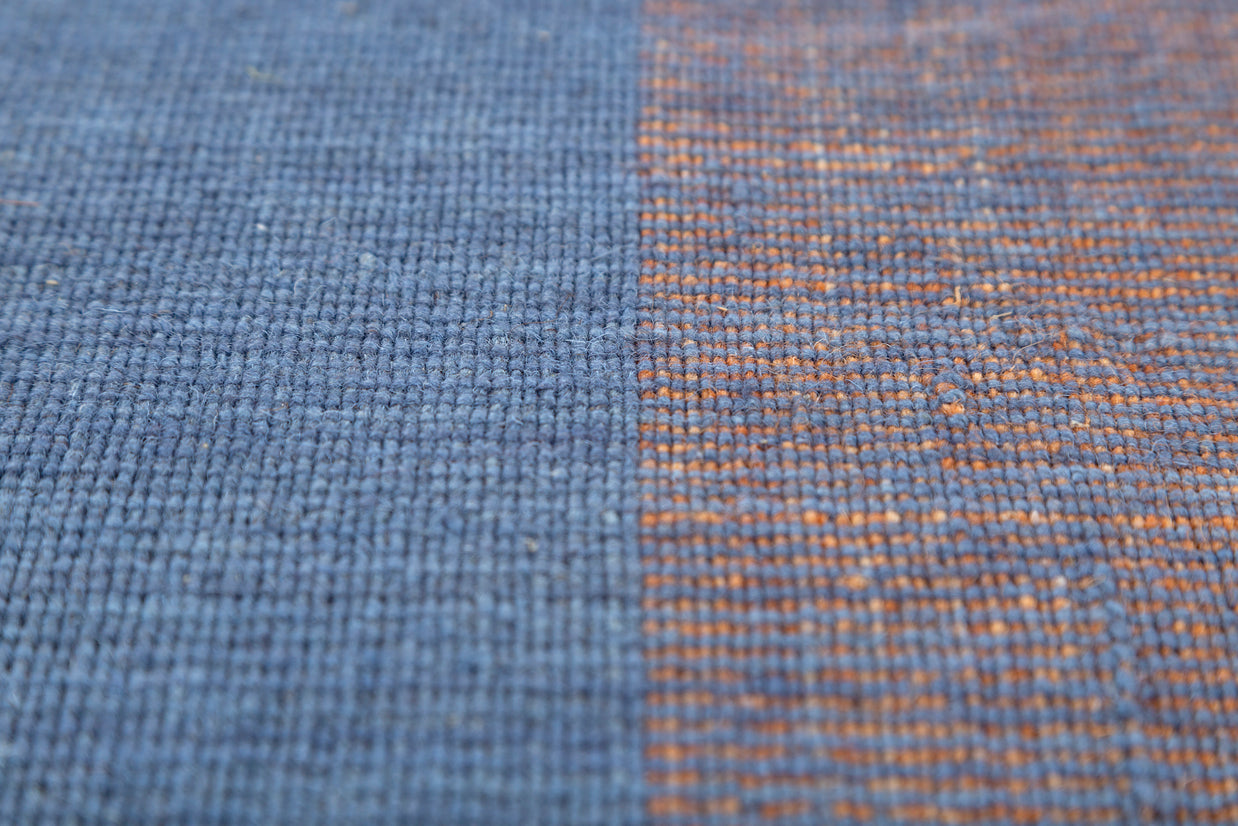 Carpet For Living room 6X9 Feet Blue Wool Rectangle Abstract Rug