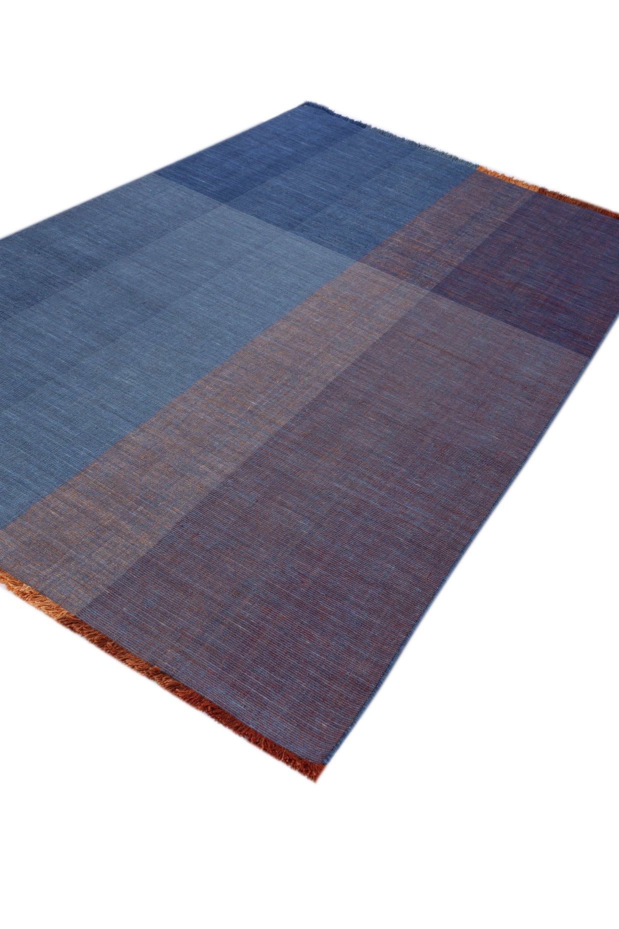 Carpet For Living room 6X9 Feet Blue Wool Rectangle Abstract Rug
