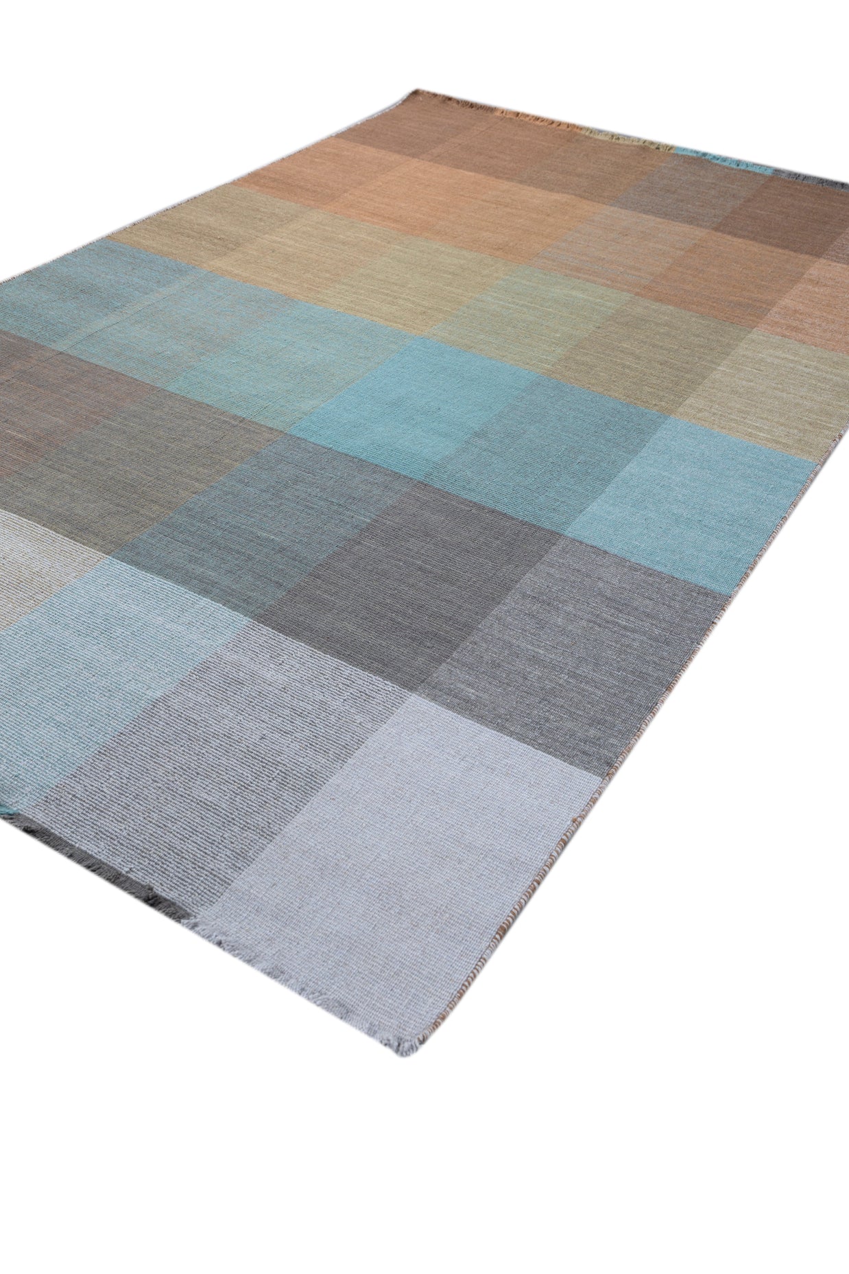 Carpet For Living Room 6X9 Feet Beige And Brown Wool Rectangle Abstract Rug