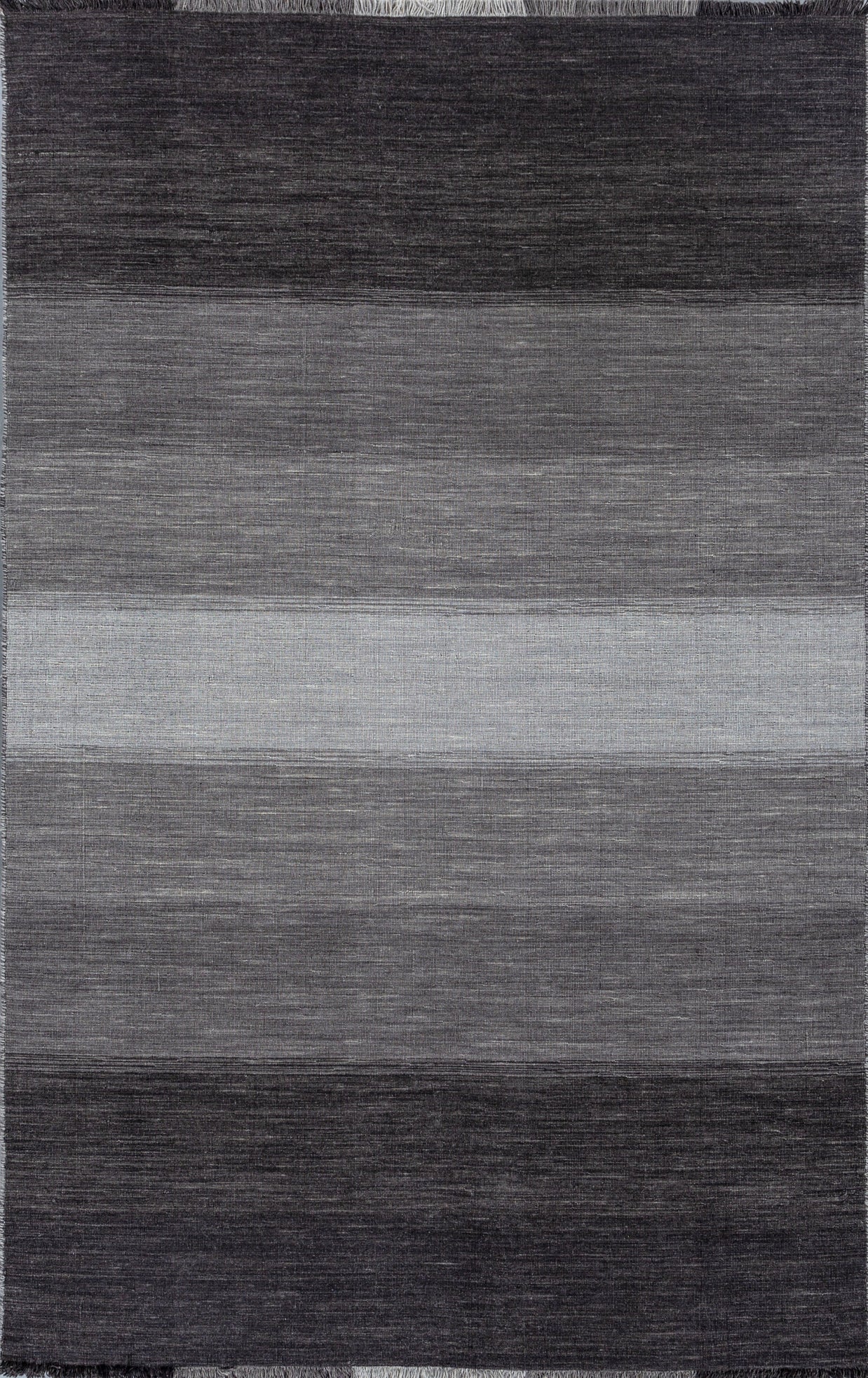 Carpet For Living room 6X9 Feet Grey And Black Wool Rectangle Abstract Rug