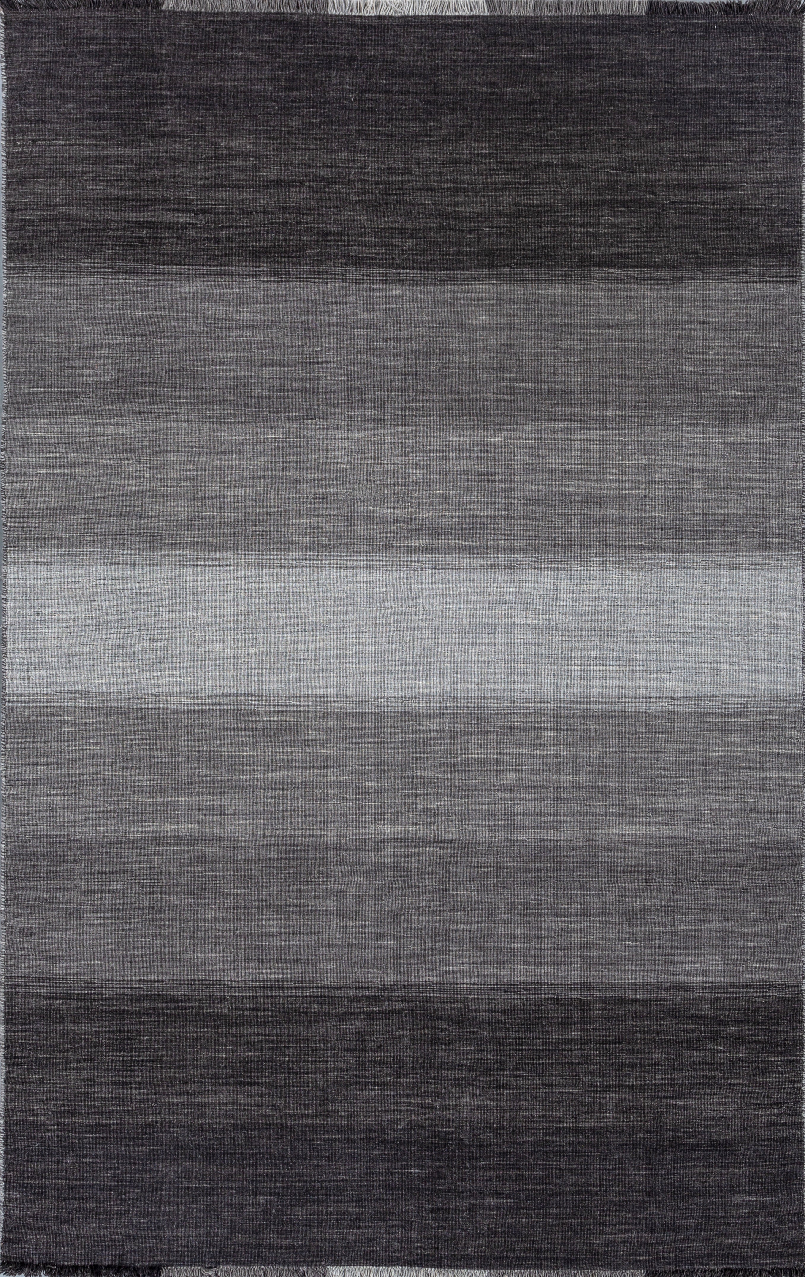 Carpet For Living room 6X9 Feet Grey And Black Wool Rectangle Abstract Rug