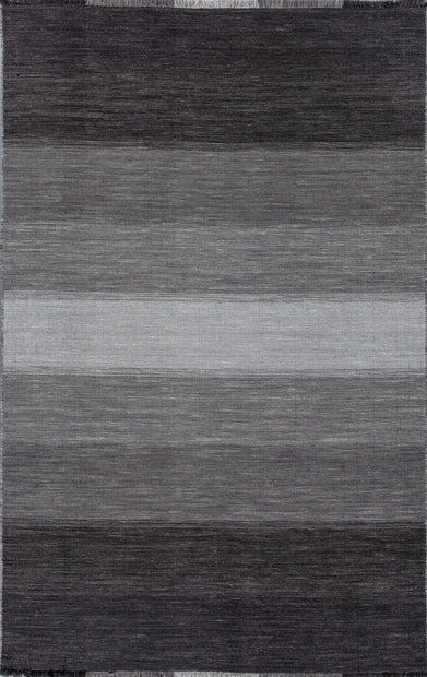 Carpet For Living room 6X9 Feet Grey And Black Wool Rectangle Abstract Rug