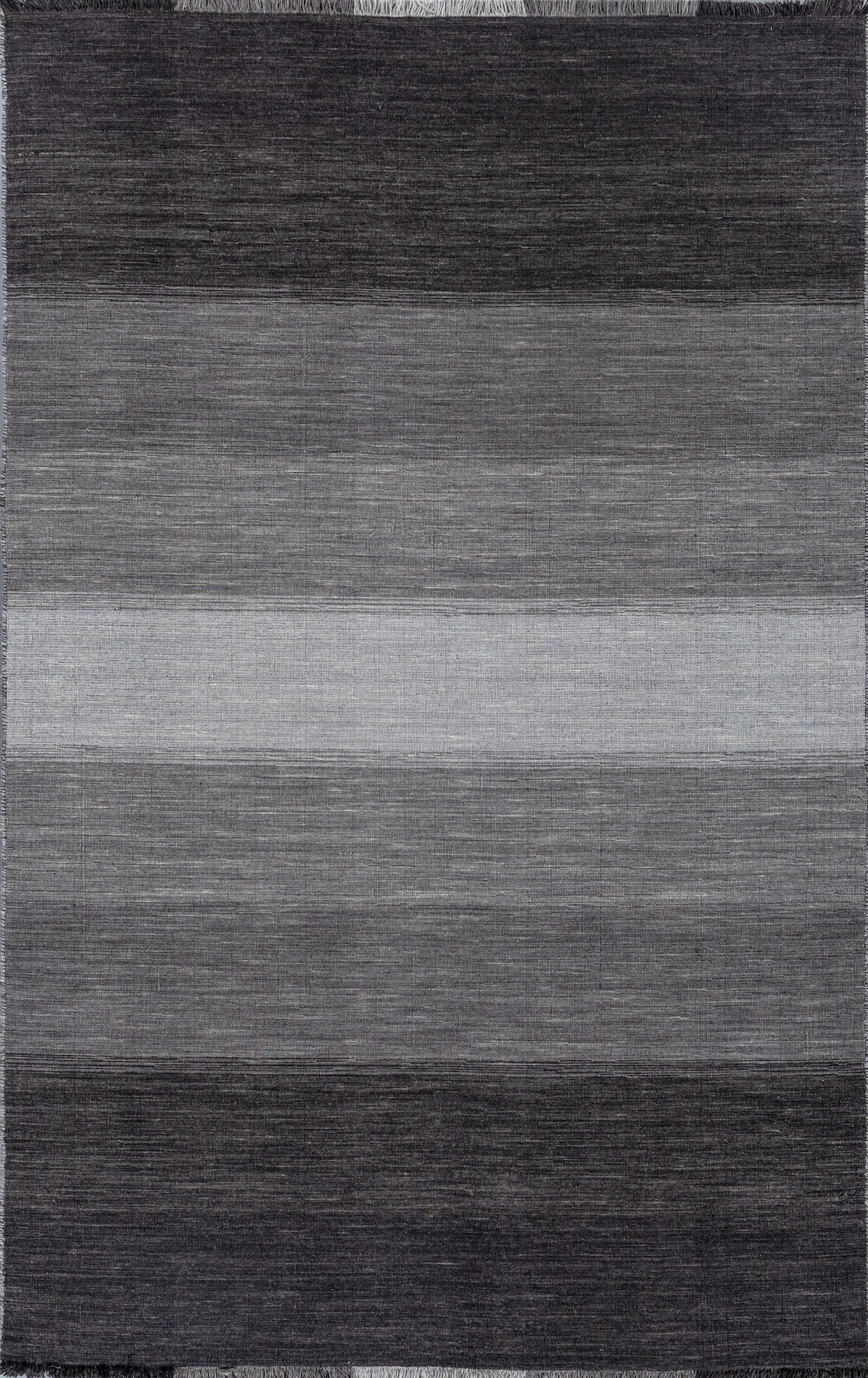 Carpet For Living room 6X9 Feet Grey And Black Wool Rectangle Abstract Rug