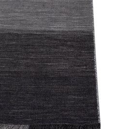 Carpet For Living room 6X9 Feet Grey And Black Wool Rectangle Abstract Rug
