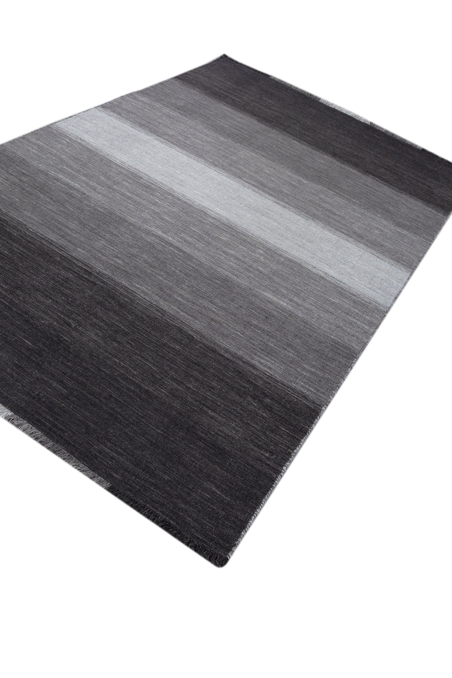 Carpet For Living room 6X9 Feet Grey And Black Wool Rectangle Abstract Rug - I MEAN DESIGN
