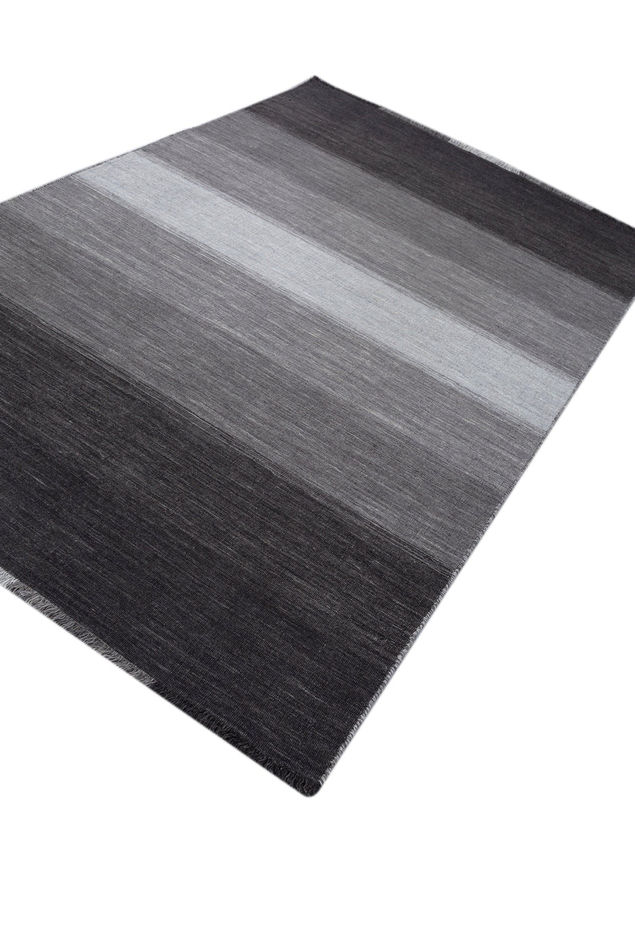 Carpet For Living room 6X9 Feet Grey And Black Wool Rectangle Abstract Rug - I MEAN DESIGN