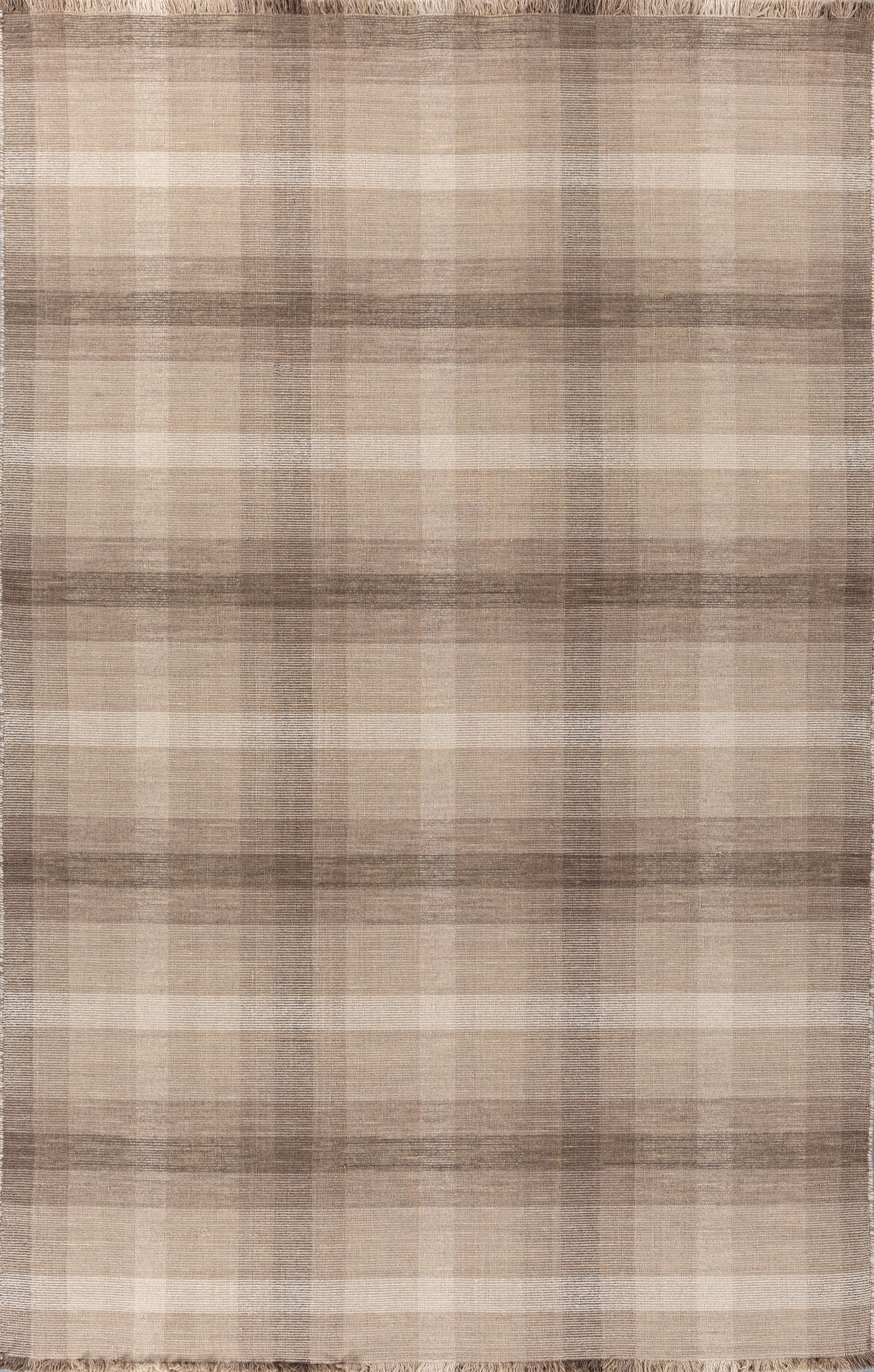 Carpet For Living room 6X9 Feet Beige And Brown Wool Rectangle Abstract Rug