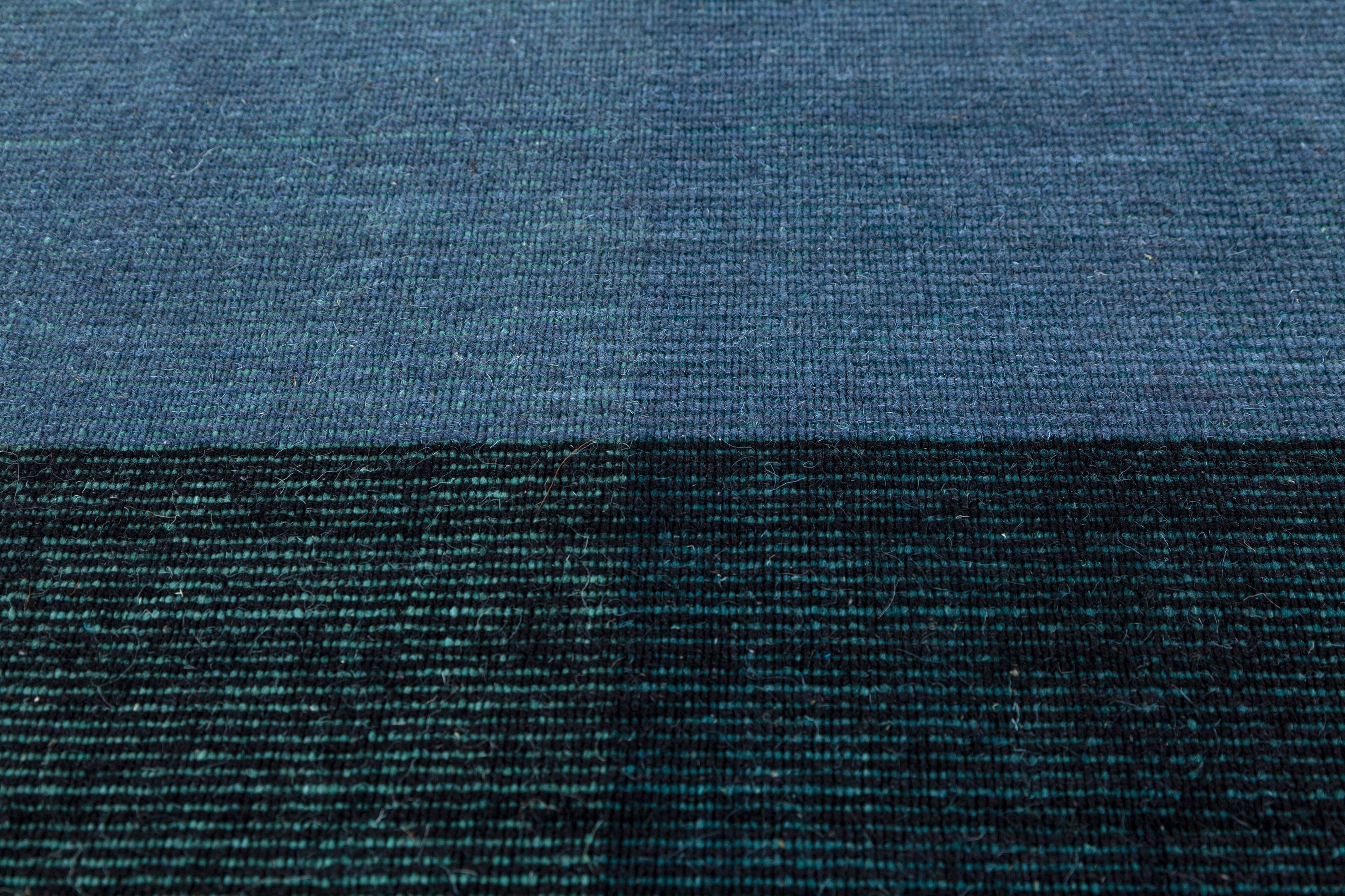 Carpet For Living room 6X9 Feet Blue Wool Rectangle Abstract Rug