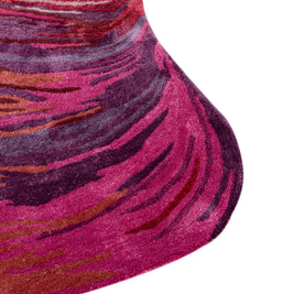 Carpet For Living room 6x9 Feet Pink and Purple Wool and Viscose Irregular Abstract Rug