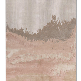 Carpet For Living room 6X9 Feet Ivory Wool & Viscose Rectangle Abstract Rug