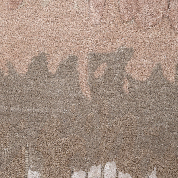 Carpet For Living room 6X9 Feet Ivory Wool & Viscose Rectangle Abstract Rug