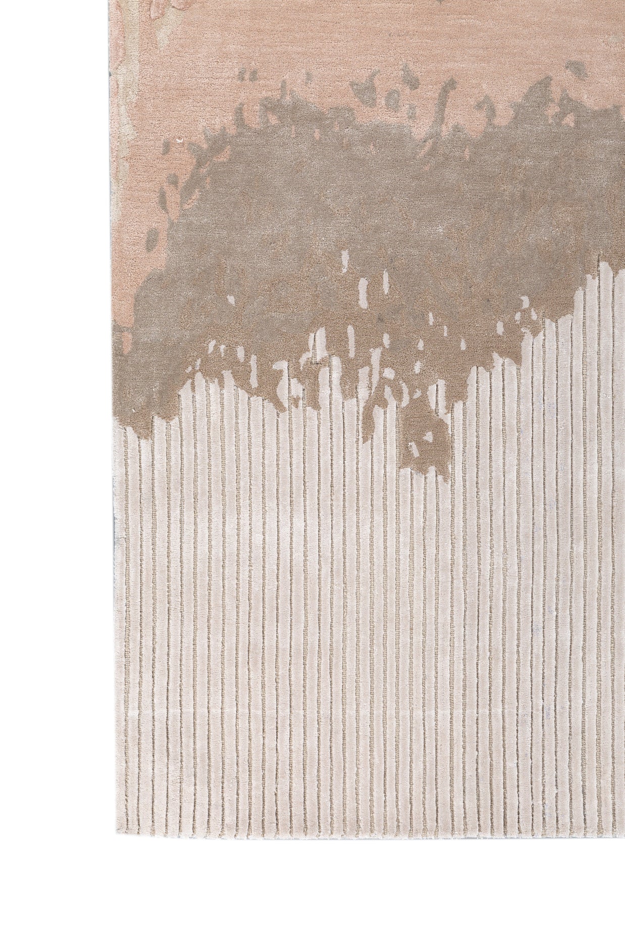 Carpet For Living room 6X9 Feet Ivory Wool & Viscose Rectangle Abstract Rug