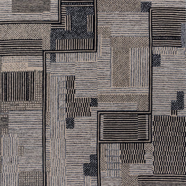 Carpet For Living room 6X9 Feet Ivory Wool Rectangle Geometric And Stripes Rug