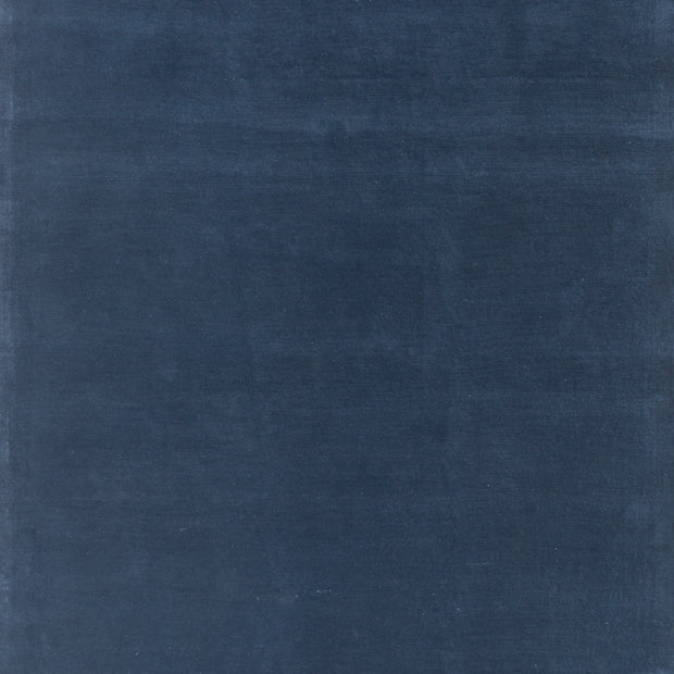 Carpet For Living room 5X8 Feet Blue Wool Rectangle Solid Rug