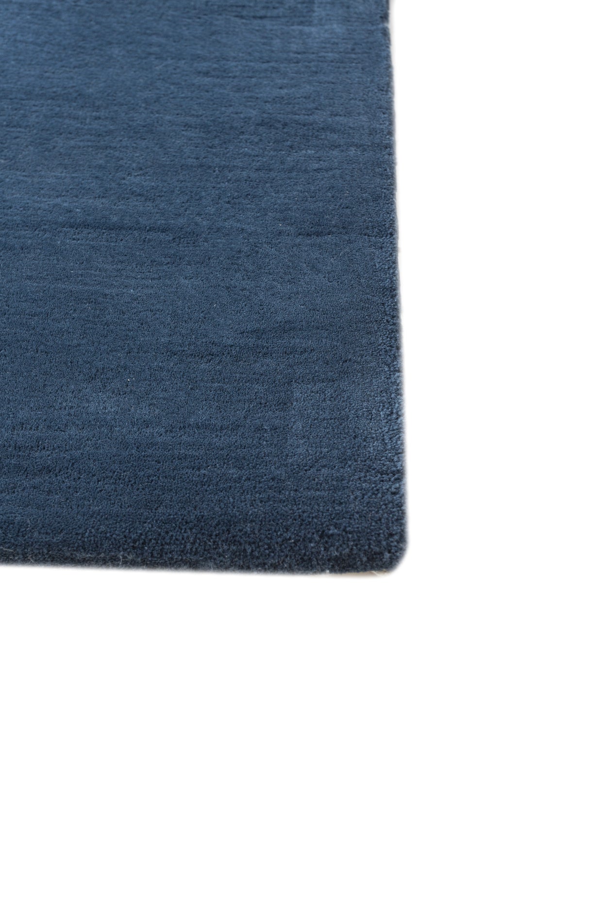 Carpet For Living room 5X8 Feet Blue Wool Rectangle Solid Rug