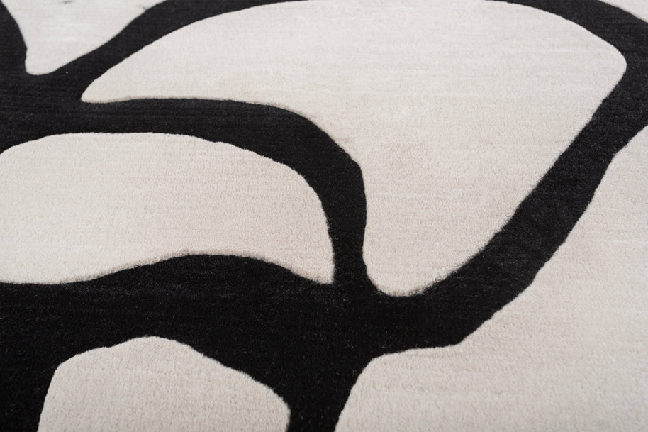 Carpet For Living room 5X8 Feet Ivory Wool Rectangle Moroccan And Tribal Rug - I MEAN DESIGN