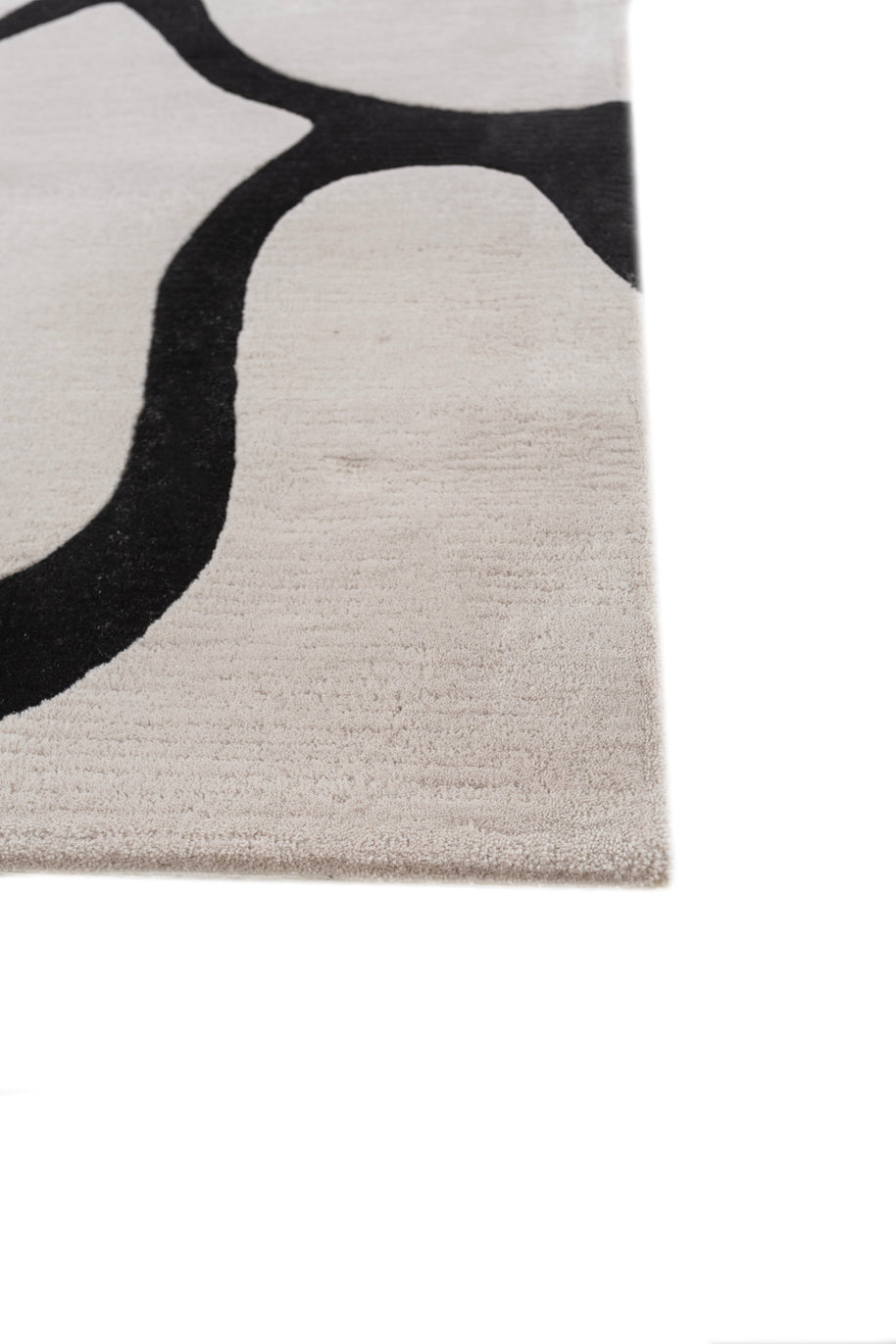 Carpet For Living room 5X8 Feet Ivory Wool Rectangle Moroccan And Tribal Rug - I MEAN DESIGN