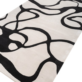 Carpet For Living room 5X8 Feet Ivory Wool Rectangle Moroccan And Tribal Rug