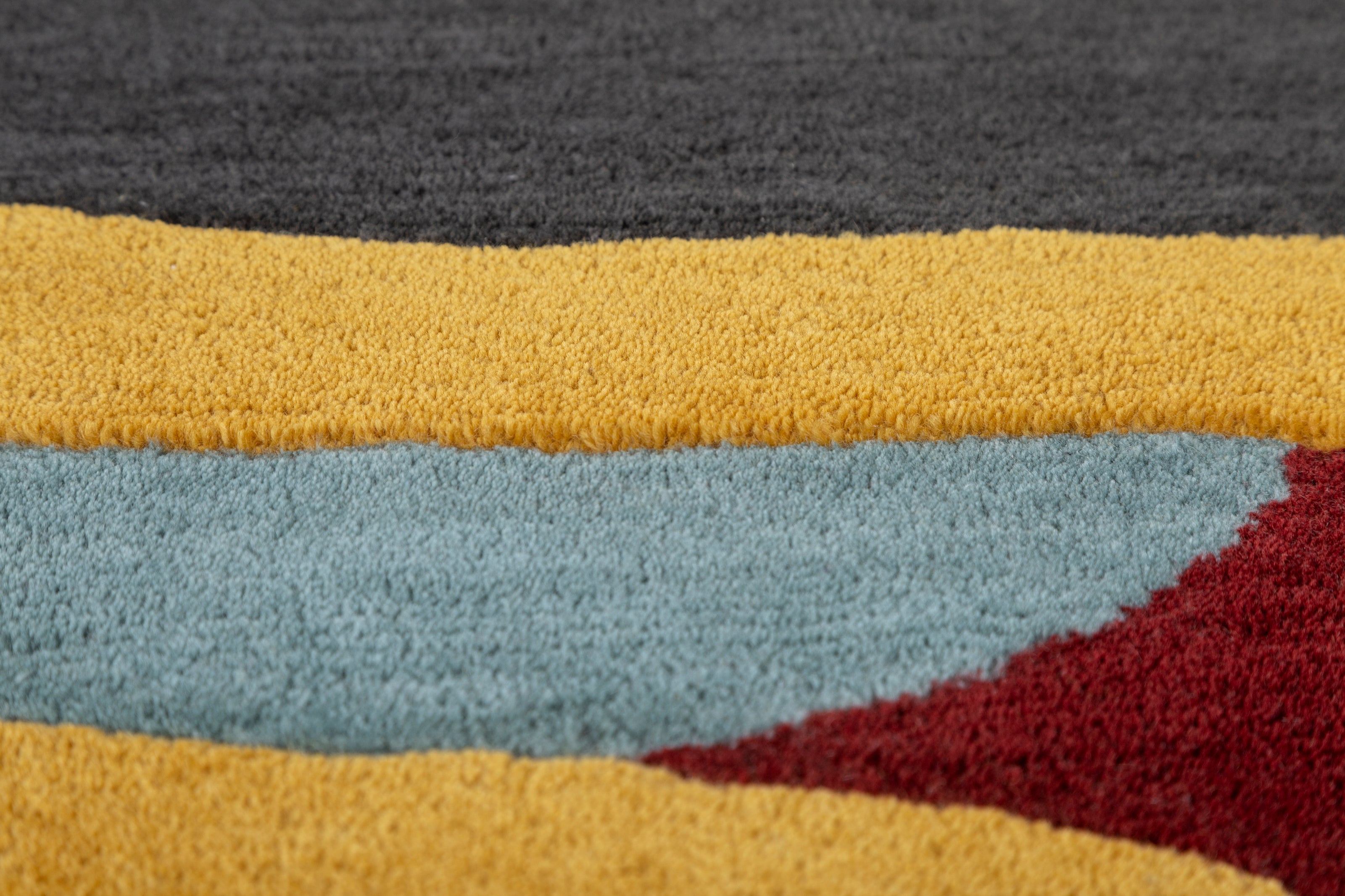 Carpet For Living room 5x9 Feet Gold Wool and Viscose Irregular Abstract Rug