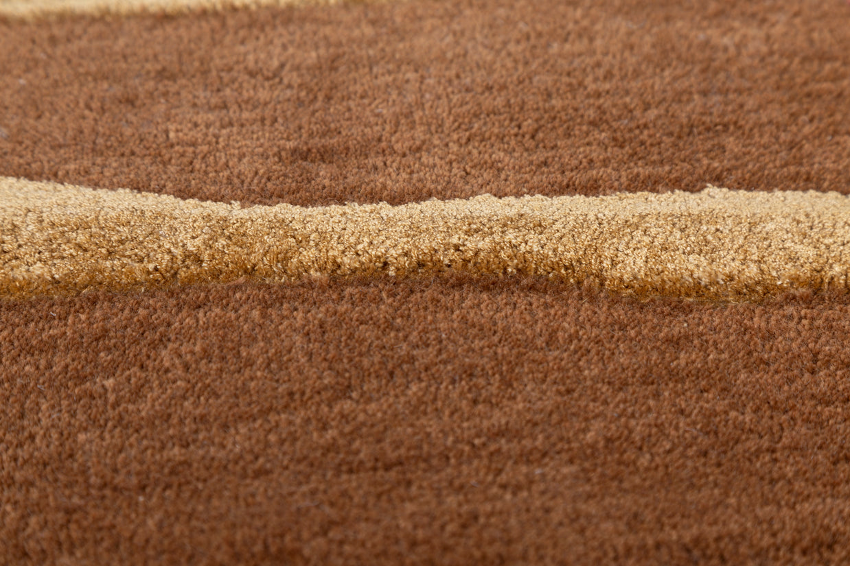 Carpet For Living room 5x9 Feet Gold Wool and Viscose Irregular Abstract Rug