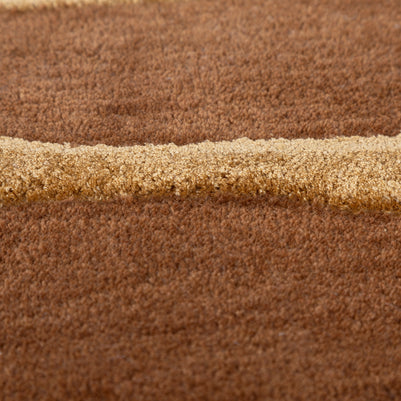 Carpet For Living room 5x9 Feet Gold Wool and Viscose Irregular Abstract Rug