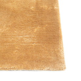 Carpet For Living room 5X8 Feet Gold Viscose Rectangle Solid Rug