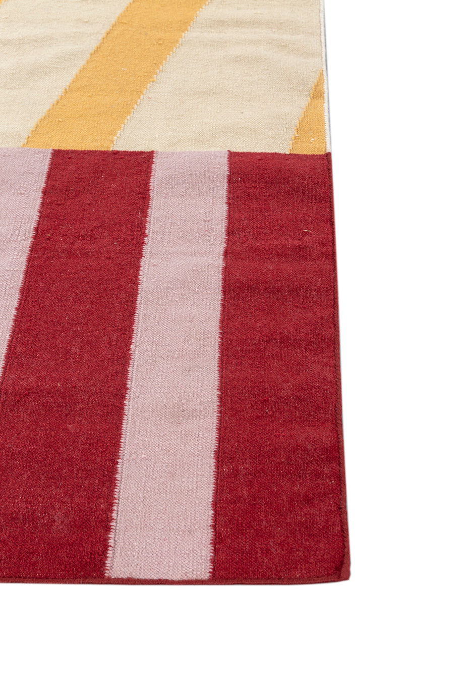 Carpet For Living room 5X8 Feet Red And Orange Wool Rectangle Abstract Rug - I MEAN DESIGN