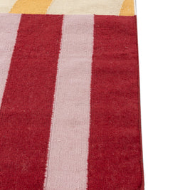 Carpet For Living room 5X8 Feet Red And Orange Wool Rectangle Abstract Rug
