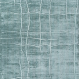 Carpet For Living room 6X9 Feet Blue Viscose Rectangle Solid Rug