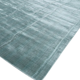 Carpet For Living room 6X9 Feet Blue Viscose Rectangle Solid Rug