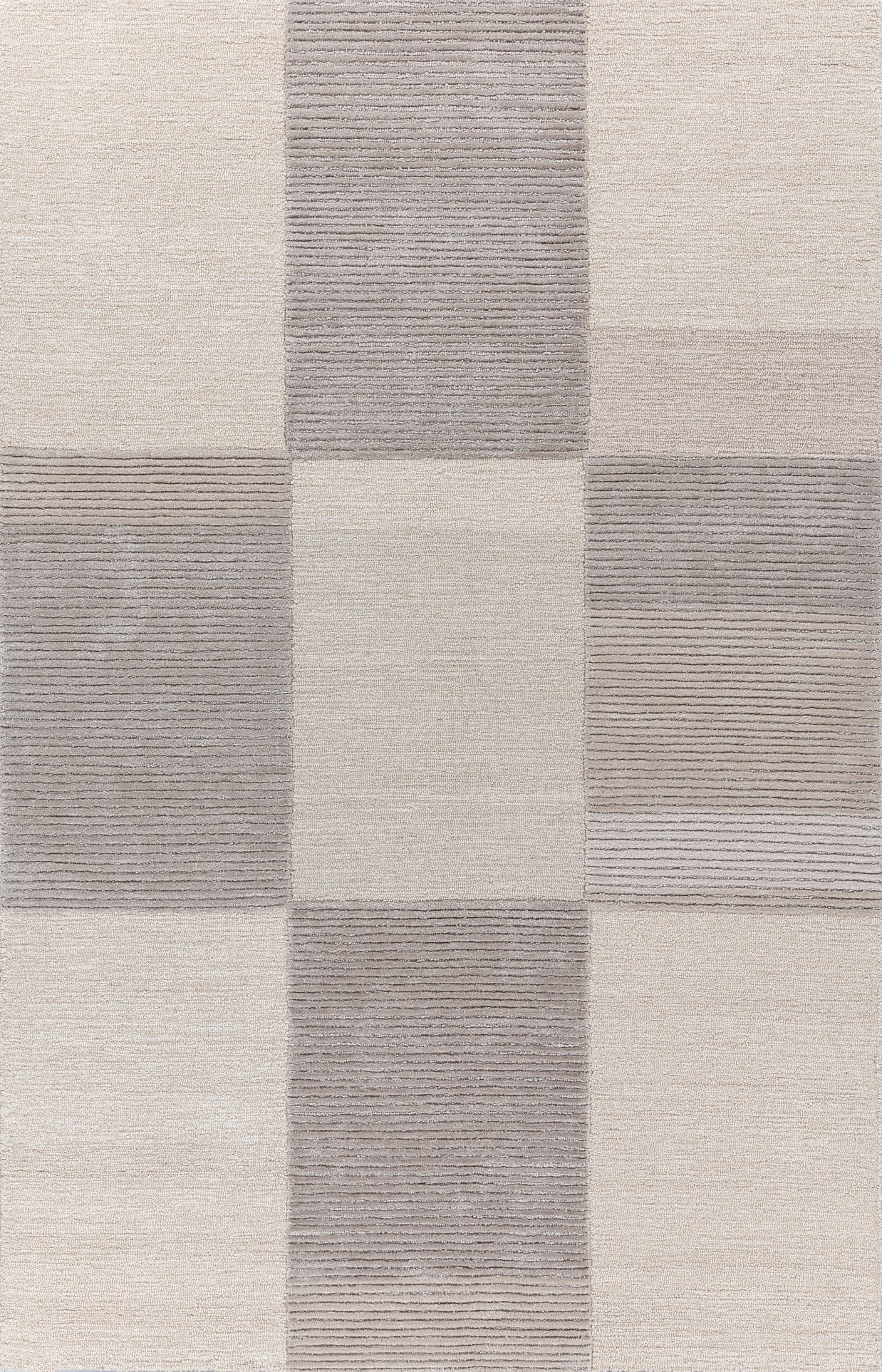 Carpet For Living room 5X8 Feet Ivory Wool & Viscose Rectangle Abstract Rug