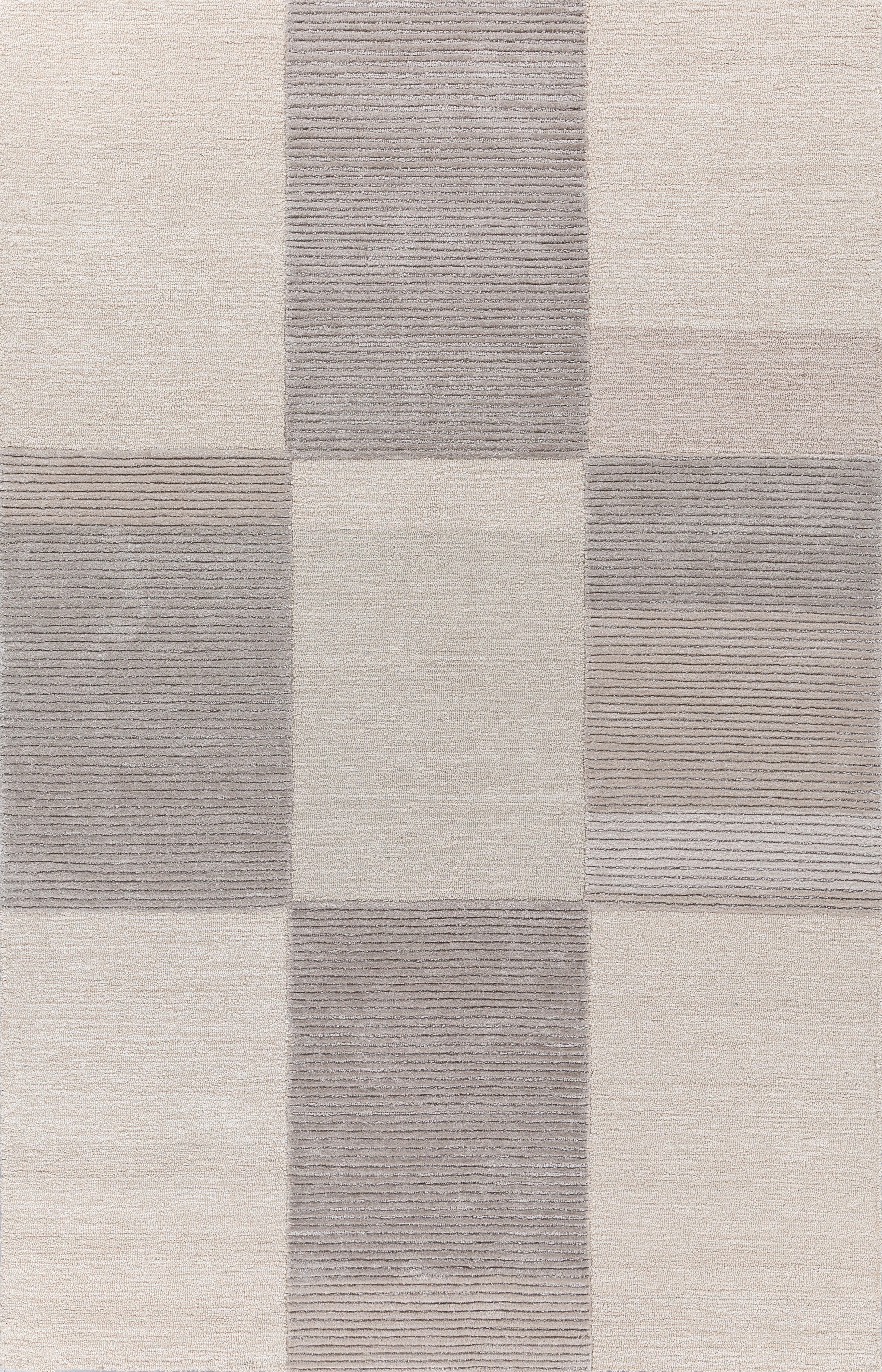Carpet For Living room 5X8 Feet Ivory Wool & Viscose Rectangle Abstract Rug