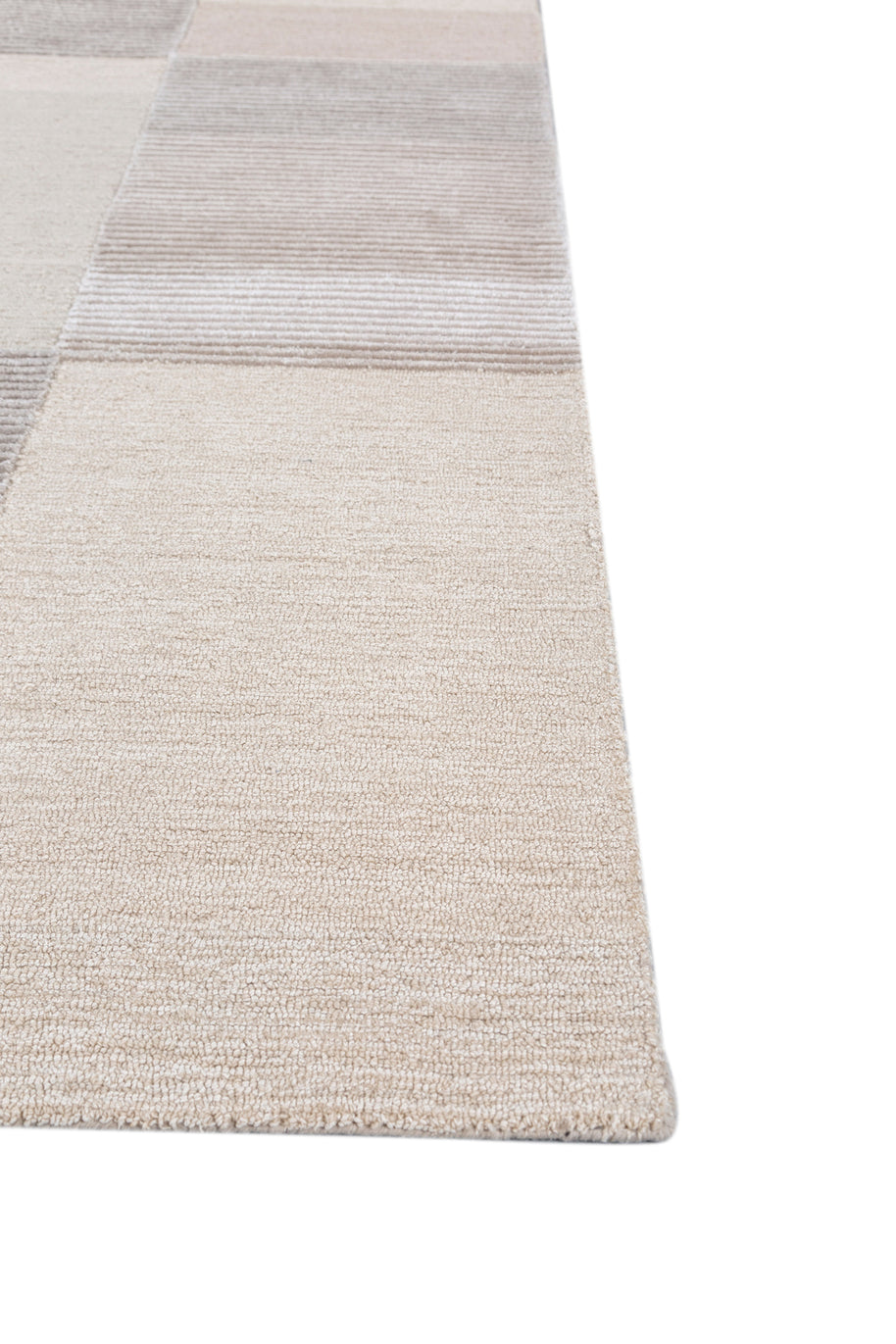 Carpet For Living room 5X8 Feet Ivory Wool & Viscose Rectangle Abstract Rug - I MEAN DESIGN